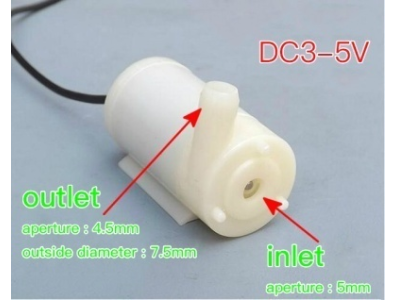 Bomba submers&iacute;vel mini horizontal silenciosa DC 3V-5V - Imagem 7
