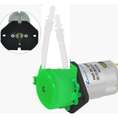 Bomba perist&aacute;ltica miniatura Green NKP-DC-S04G 12V com tubo de silicone