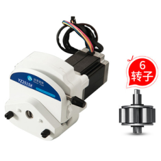 Bomba perist&aacute;ltica YZ1515 branca 6 rolos com motor de passo