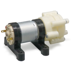 Micro bomba de diafragma 385 24 V DC autoescorvante para &aacute;gua com suporte em gel de s&iacute;lica 1,7&plusmn;0,1 L/min