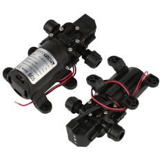 Bomba micro inteligente 12V 70W 4 L/min com sa&iacute;da &agrave; direita e nervuras em ambos os lados