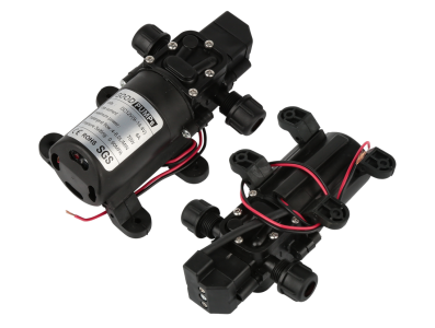 Bomba micro inteligente 12V 70W 4 L/min com sa&iacute;da &agrave; direita e nervuras em ambos os lados - Imagem 1