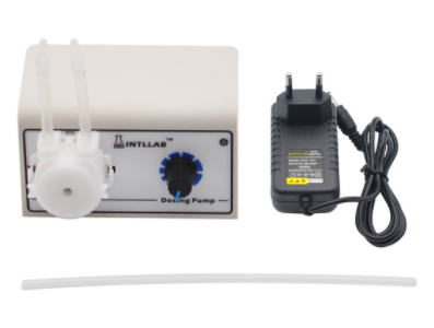 Bomba el&eacute;trica micro INTLLAB Micro Creep com tubo de silicone de reposi&ccedil;&atilde;o (3 mm di&acirc;metro interno x 5 mm di&acirc;metro externo, 17-65 - Imagem 1