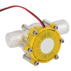 Gerador Micro Hidro F50 12V Turbina/Bomba de Fluxo de &Aacute;gua Amarelo
