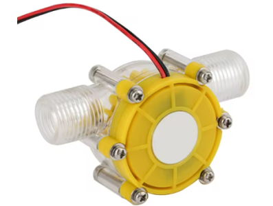 Micro gerador hidroel&eacute;trico F50 turbina de fluxo de &aacute;gua 5V amarelo - Imagem 1