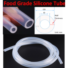 Tubo flex&iacute;vel de silicone transparente 10 m, grau aliment&iacute;cio