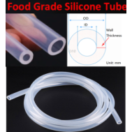 Tubo flex&iacute;vel de silicone transparente 10 m, grau aliment&iacute;cio
