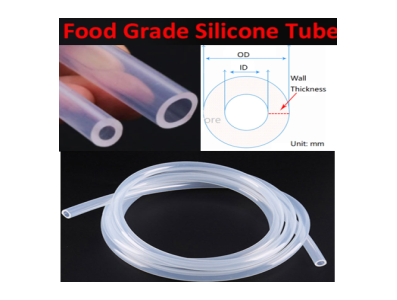 Tubo de silicone transparente flex&iacute;vel 10 m, mangueira de borracha grau aliment&iacute;cio, conector (MOQ10) - Imagem 1