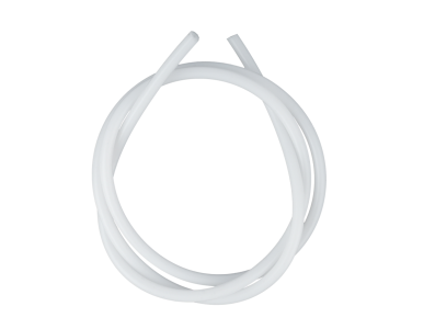 Tubo de silicone branco 1 m, mangueira flex&iacute;vel de borracha grau aliment&iacute;cio com conector - Imagem 1