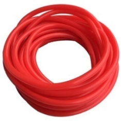 Tubo de silicone flex&iacute;vel 1 m, vermelho, grau aliment&iacute;cio