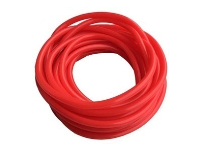 Tubo de silicone flex&iacute;vel 1 m, vermelho, grau aliment&iacute;cio - Imagem 1