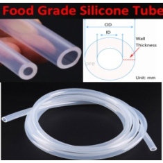 Tubo de silicone transparente 10 m, mangueira flex&iacute;vel de borracha grau aliment&iacute;cio com conector
