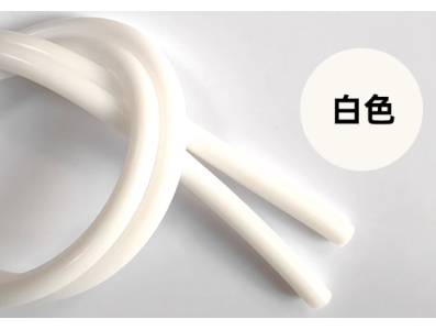 Tubo de silicone flex&iacute;vel branco 1 m grau aliment&iacute;cio - Imagem 1