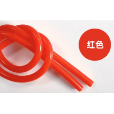 Tubo de silicone vermelho 1 m, flex&iacute;vel, grau aliment&iacute;cio, com conector
