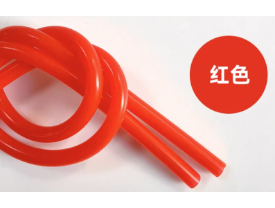 Tubo de silicone vermelho 1 m, flex&iacute;vel, grau aliment&iacute;cio, com conector - Imagem 1