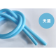 Tubo flex&iacute;vel de silicone 1 m azul celeste, conector grau aliment&iacute;cio - Thumb - 1