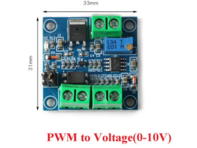 M&oacute;dulo conversor PWM 0% a 100% para 0 a 10 V, sinal digital para anal&oacute;gico ajust&aacute;vel - Imagem 3