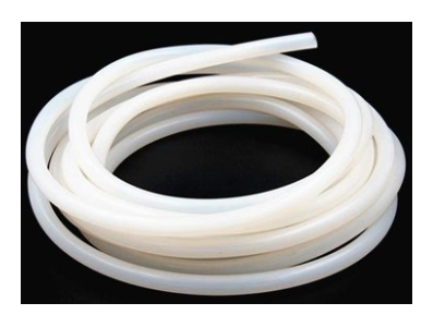 Tubo de silicone branco 1 m, mangueira flex&iacute;vel grau aliment&iacute;cio com conector - Imagem 1