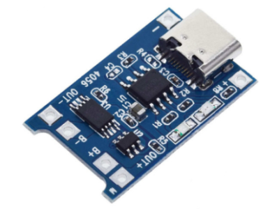 M&oacute;dulo carregador LiPo TP4056/TC4056 1A com entrada USB-C e prote&ccedil;&atilde;o de corrente - Imagem 1