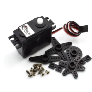 Servo DS04-NFC de rota&ccedil;&atilde;o cont&iacute;nua 360&deg; motor de engrenagem DC, torque 5,5 kg/cm, tens&atilde;o 4,8&ndash;6 V DC