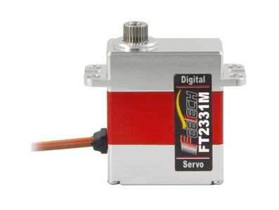 Servomotor micro digital FEETECH FT2331M 180&deg; carca&ccedil;a totalmente em alum&iacute;nio - Imagem 1
