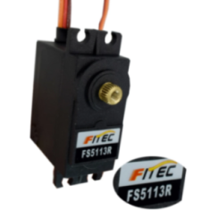 Servomotor anal&oacute;gico FEETECH FS5113R 6V rota&ccedil;&atilde;o cont&iacute;nua 360&deg;