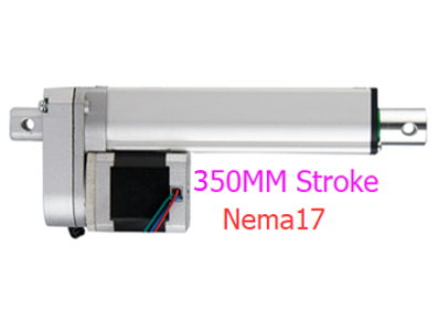 Atuador el&eacute;trico push rod com motor de passo Nema17, curso 350 mm, 35 mm/s, 150 N, DC 6&ndash;24 V - Imagem 1