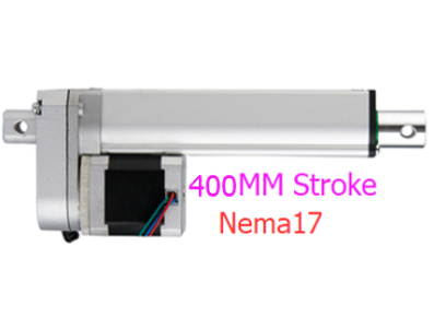 Atuador Linear El&eacute;trico com Motor de Passo Nema17 Curso 400 mm Velocidade 30 mm/s For&ccedil;a 200 N DC 6 a 24 V - Imagem 1