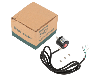 Encoder rotativo incremental fotoel&eacute;trico eixo s&oacute;lido 6 mm DC 5-24V 600 pulsos sa&iacute;da PNP - Imagem 1