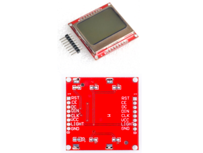 Shield LCD Nokia 5110 84x48 Vermelho com Backlight Azul para Arduino - Imagem 6