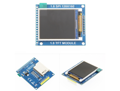 M&oacute;dulo TFT LCD 1,8'' ST7735 azul 128&times;160 com 4 IO - Imagem 1