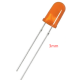 LED DIP 3 mm laranja difuso com terminais 28 mm - Thumb - 1