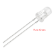 LED Convencional 3 mm Verde Puro, Lente Water Clear, Pino 18 mm - Thumb - 1
