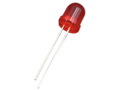 LED 8 mm difuso vermelho com pernas de 28 mm - Imagem 1