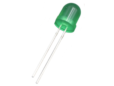 LED difuso verde 8 mm com pernas de 18 mm - Imagem 1
