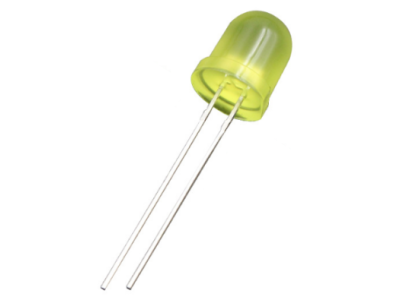 LED Amarelo Difuso 8 mm, Pernas 18 mm - Imagem 1