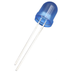 LED azul difuso 8 mm com perna de 18 mm