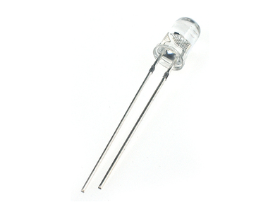 LED RGB 3 mm lente transparente (water clear) com piscamento lento e perna 28 mm - Imagem 1