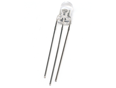 LED 5 mm com pernas de 28 mm, lente water clear, cores vermelho, amarelo e verde, CA - Imagem 1
