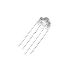 LED RGB 3 mm 4 pinos CA, pernas 18 mm