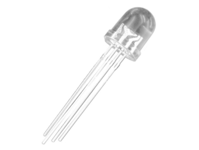 LED RGB 8 mm 4 pinos, &acirc;nodo comum, perna de 28 mm - Imagem 1