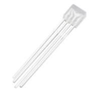 LED RGB retangular 4 pinos 28 mm difuso Leg 255 &acirc;nodo comum