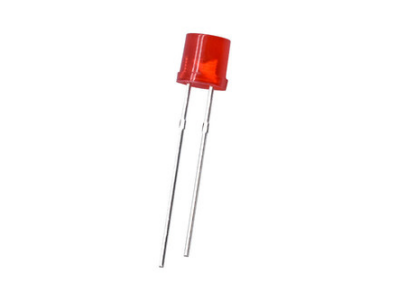 LED vermelho difuso 3 mm plano com pernas de 18 mm - Imagem 1