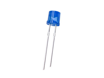 LED azul difuso 3 mm plano com perna de 18 mm - Imagem 1