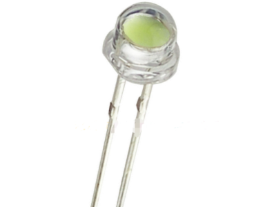 LED branco 5 mm c&uacute;pula grande tipo chap&eacute;u de palha com perna 18 mm - Imagem 1
