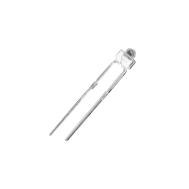 LED tipo chupeta 28 mm perna 2 mm azul &aacute;gua transparente