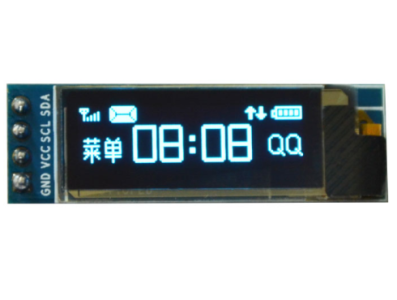 M&oacute;dulo Display OLED/LCD azul 0,91 polegada 128x32 I2C/IIC serial para Arduino com GND VCC - Imagem 7