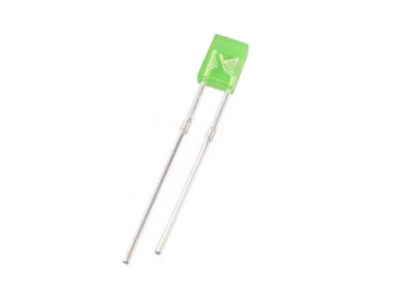 LED retangular difuso verde 28 mm Leg 234, LEDs convencionais e de pot&ecirc;ncia - Imagem 1