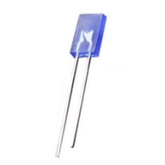 LED retangular difuso azul 28 mm, perna 234