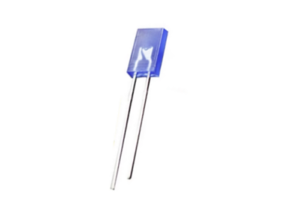 LED retangular azul difuso 18 mm com perna 234 - Imagem 1